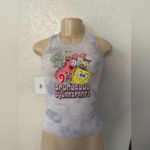 SpongeBob SquarePants Graphic Tank Top - White y2k